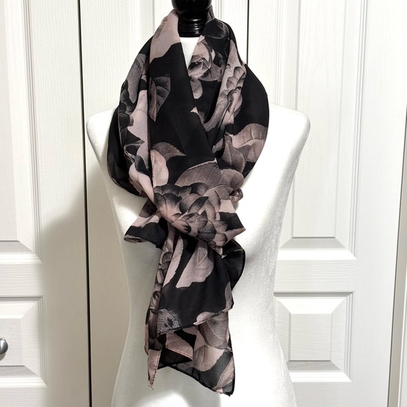 Le Chateau Floral Lightweight Scarf - Picture 1 of 4